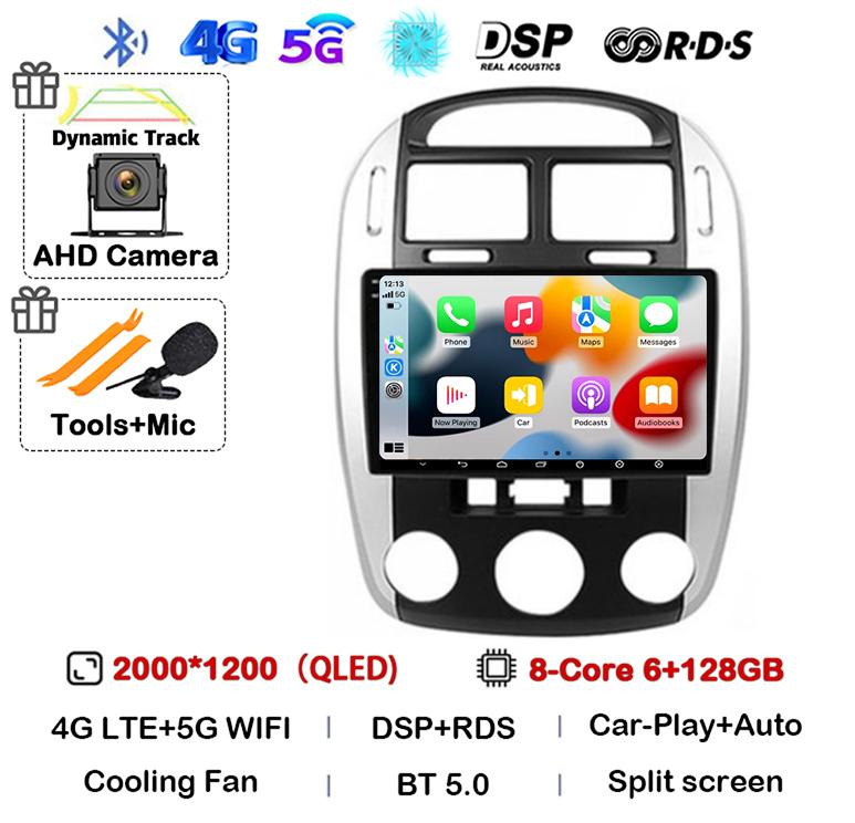 Android 14 Car Radio For Kia Cerato 2004 - 2008 Multimedia Video Player Navigation GPS Carplay Auto WIFI 360 Camera Audio Stereo