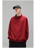 Retro Half-Zip Stand Collar Warm Hoodie - Heavyweight Velvet, Casual Solid Color Sports Top