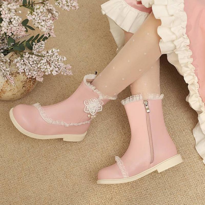 

Осенне-зимние туфли принцессы для девочек на толстой подошве, нескользящие, детские рыцарские ботинки для детей среднего и старшего возраста, однотонные, детские на новой резиновой подошве 39 (inner length 24.5cm)