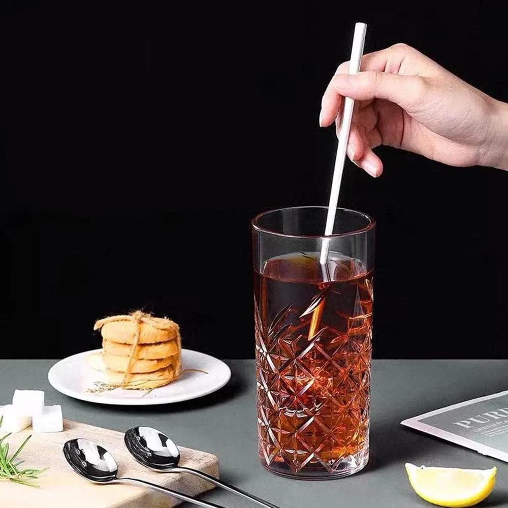 1Pc Stainless Steel Long-handled Stirring Spoon 32cm Multi Purpose Honey Drink Seasoning Spoons Handheld Tableware