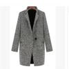 Spring/Autumn Women's High-End Wool Thick-Knit Long-Sleeve Coat Overcoat