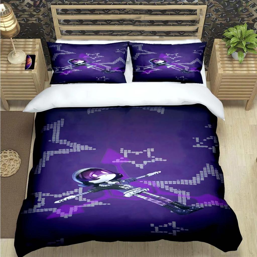 Comforter Fashion Cartoon Murder Drone Print Bedding Set Comforter Bed Youth Kids Girl Boys Luxury Birthday Gift