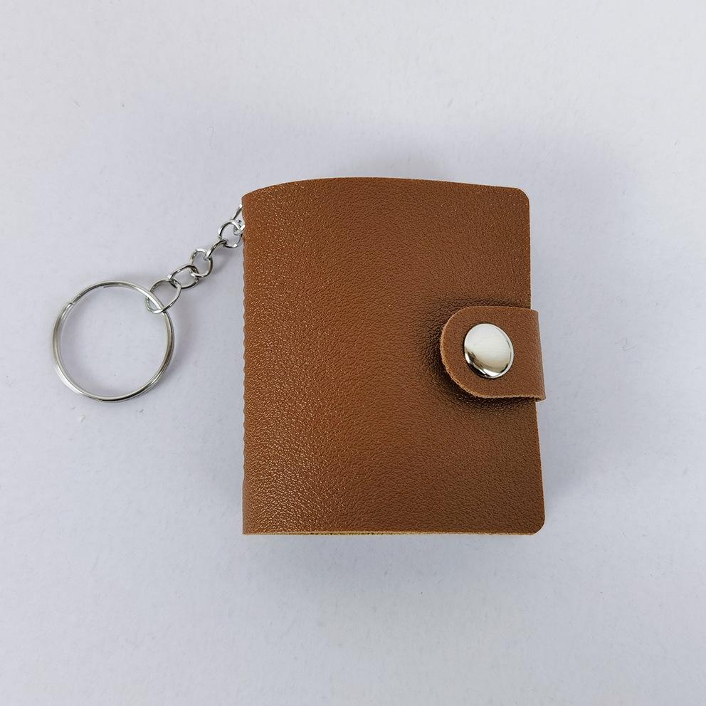 Mini 1-2 Inch Photo Album with Keychain and Stickers for Children's Memories
