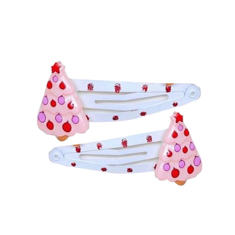 Lovely Christmas Hair Clip Sequined Nonslip Strong Clip Santa/Tree Decors For Christmas Holiday Hair Styling Accessories