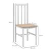 Set of 4 Kitchen Chairs Dining Chairs Chairs, Solid Wood, Modern Design, 38.5 cm x 47.5 cm x 99 cm, Natural