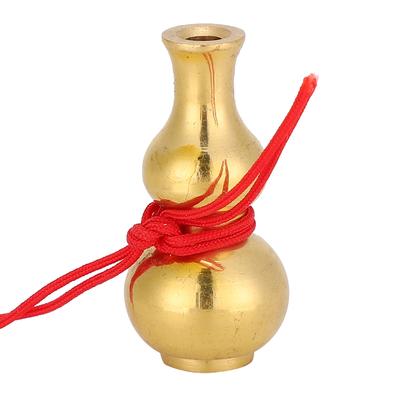 Brass Statue Gourd Chinese Style Natural Feng Shui Enhancing Luck Home Decoration