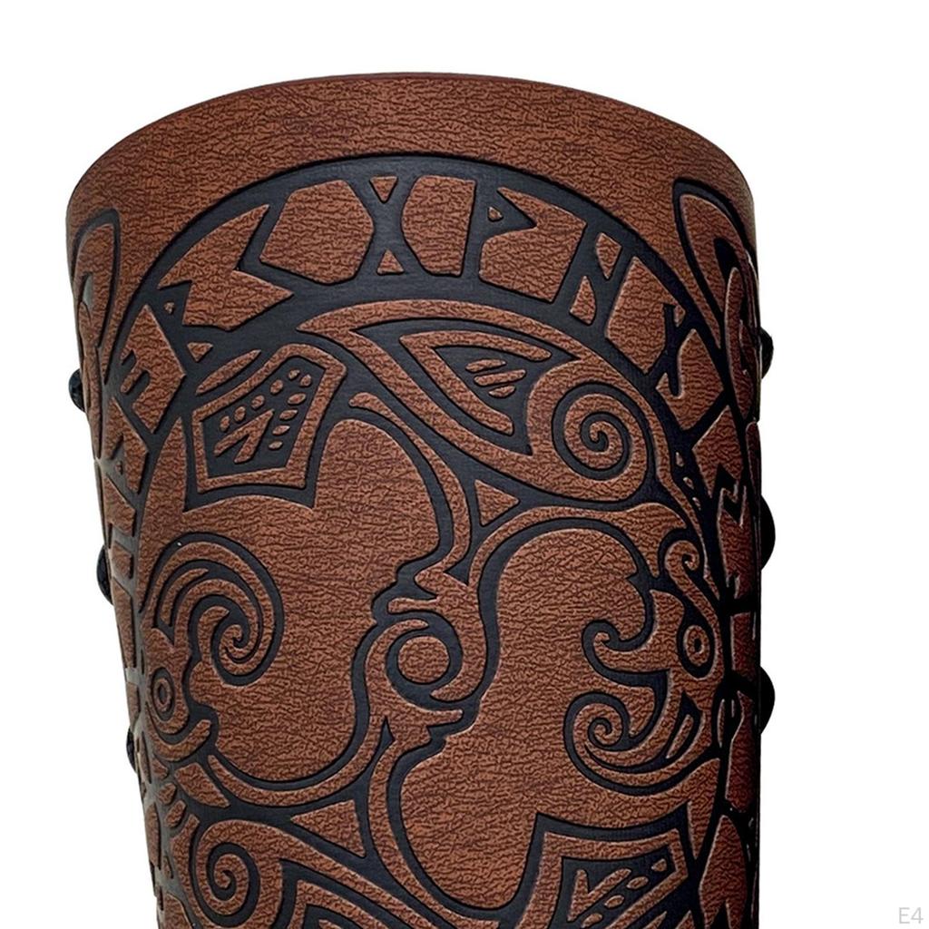 Style Bracer Wrist Bracelet Embossed Glove Symbol for Theater Props Larp Cosplay