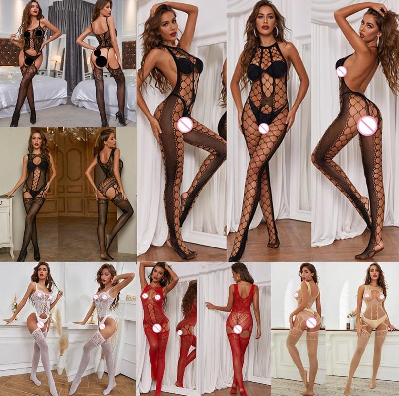 Temptation Bodysuit Kvinner Nett Skrittløst Undertøy Hollow Out 300 Styles Kvinnelige Jumpsuit Sexy Dress Ren og eksotisk klær