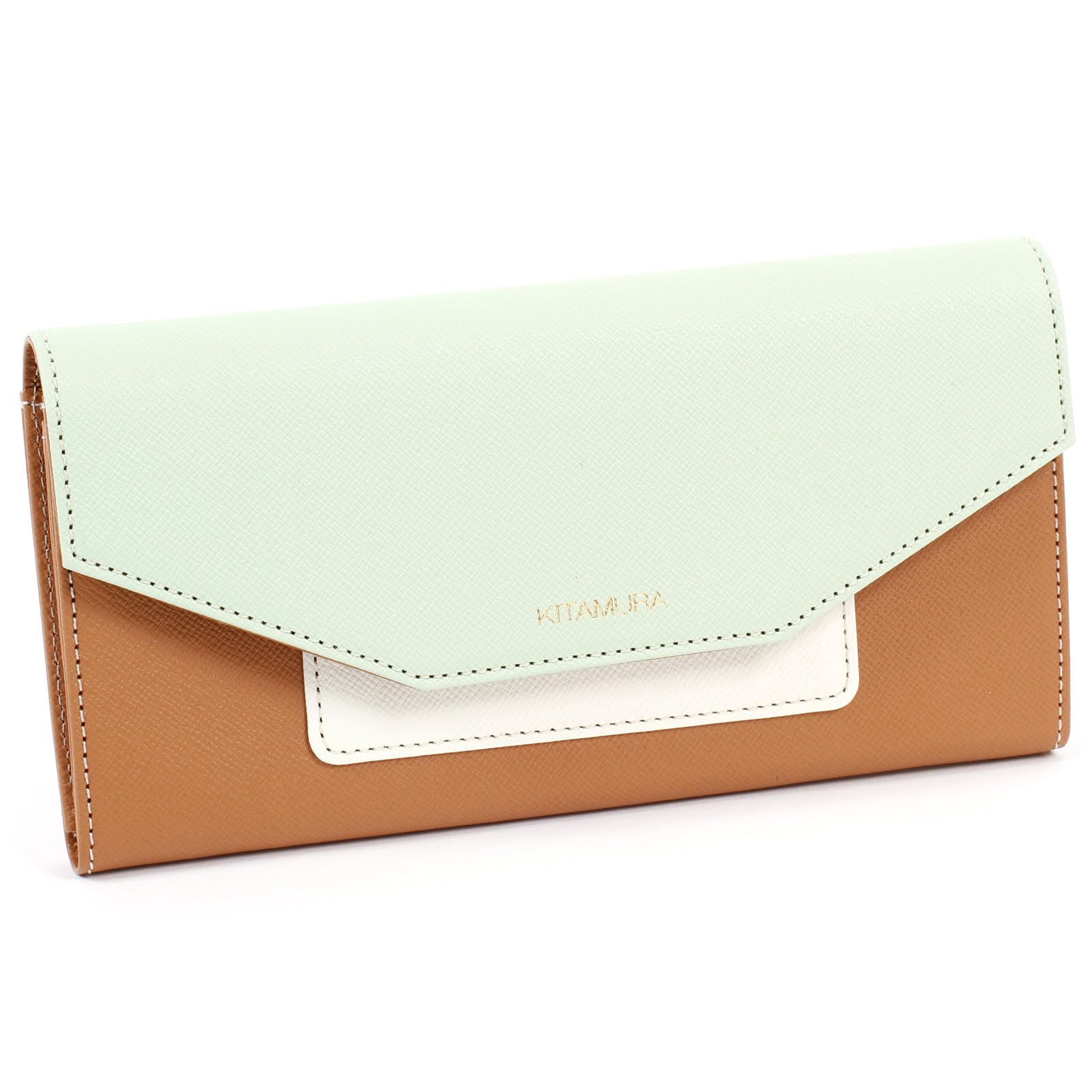 

long wallet PH0784 green 61311 [Kitamura] 3-color camel/light [brown]