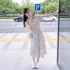 Maternity summer dress summer foreign style Internet celebrity maternity trendy sexy top summer knee long skirt tide