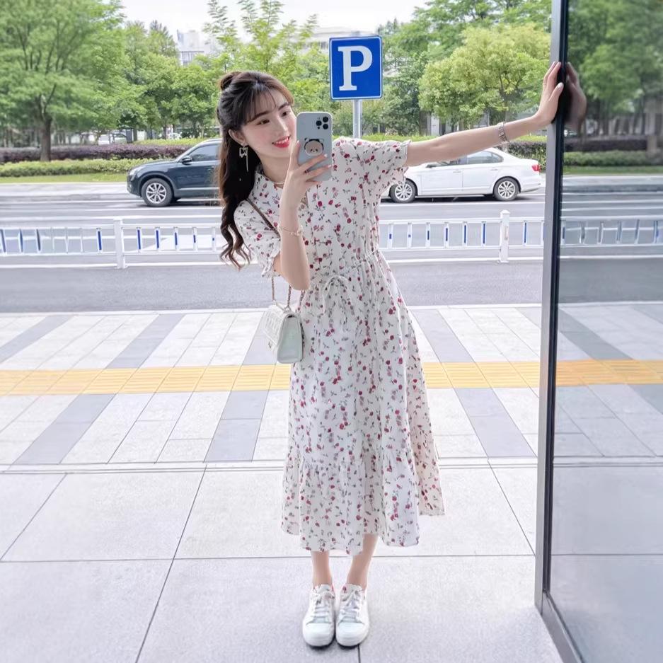 Maternity summer dress summer foreign style Internet celebrity maternity trendy sexy top summer knee long skirt tide