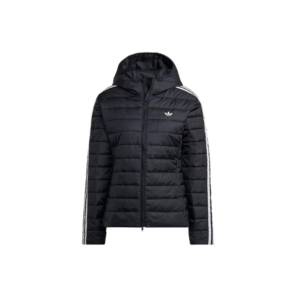 adidas Giacca imbottita slim premium con cappuccio Originals Nera Donna HM2612
