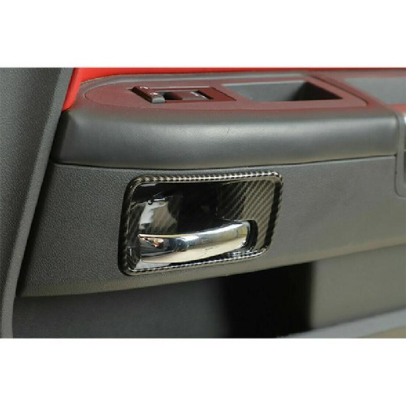 Carbon Fiber Interior Door Handle Bowl Cover Trim for Dodge Challenger 2009-2014