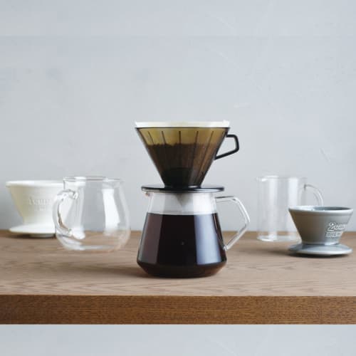 KINTO SCS Coffee Jug, 2-cup Capacity, with Measuring Cup, Heat-resistant Glass, Microwave and Dishwasher Safe, Product Number 27655