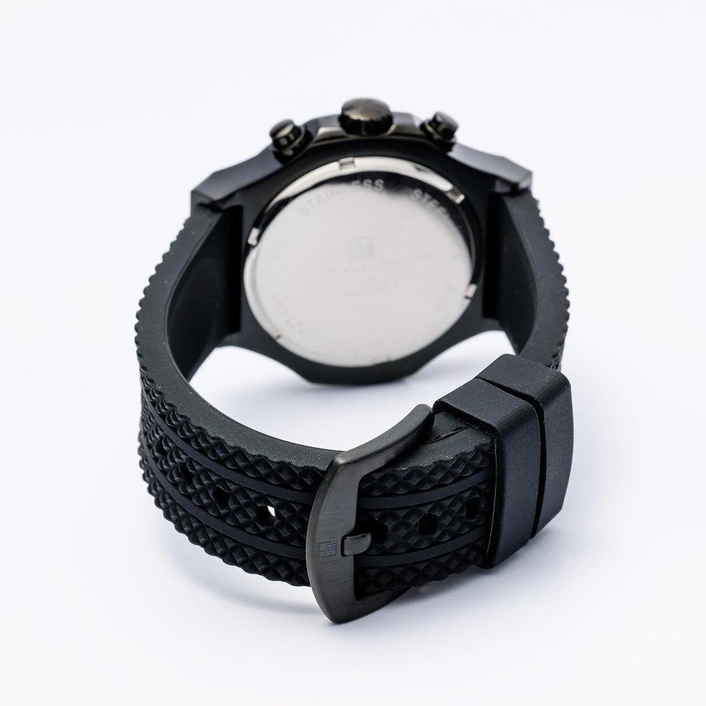 Armbanduhr, wasserdicht, analog, Chronograph, schwarz, Quarz, mit Uhrkreuz BKBK [Salvatore Marra] Herren [Artikel]