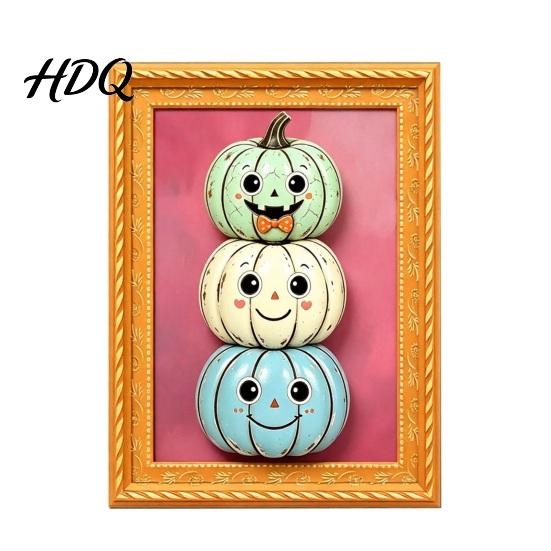 Durable Magnetic Decor Halloween Pumpkin Frame Refrigerator Magnet Vintage Ghost Fridge Decorations Whiteboard Decorative Magnet for Holiday
