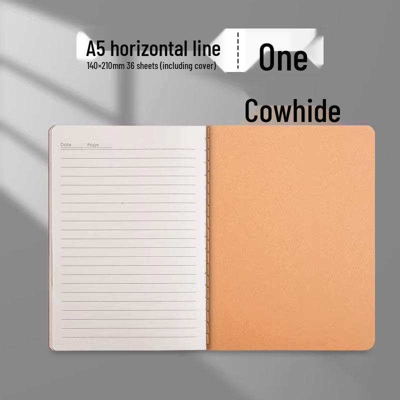 

Kraft Paper A5 Student Notebook – Thick Diary with Soft Cover and Grid Pages