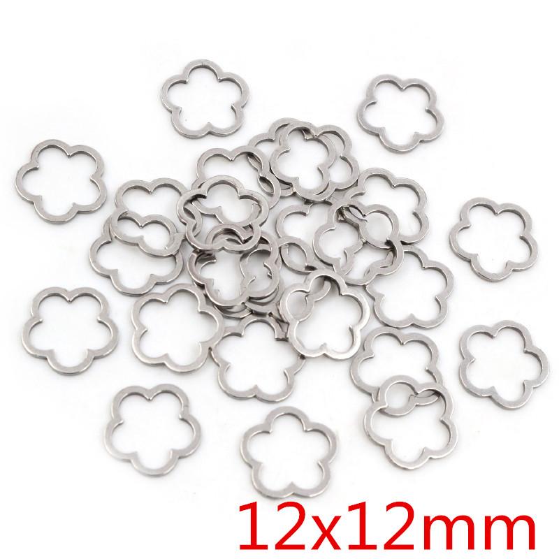 

20pcs 3 Size Flowers Charm Gold Stainless Steel Pendant Open Bezels Hollow Pressed Resin Frame Mold Bezel DIY Jewelry Making
