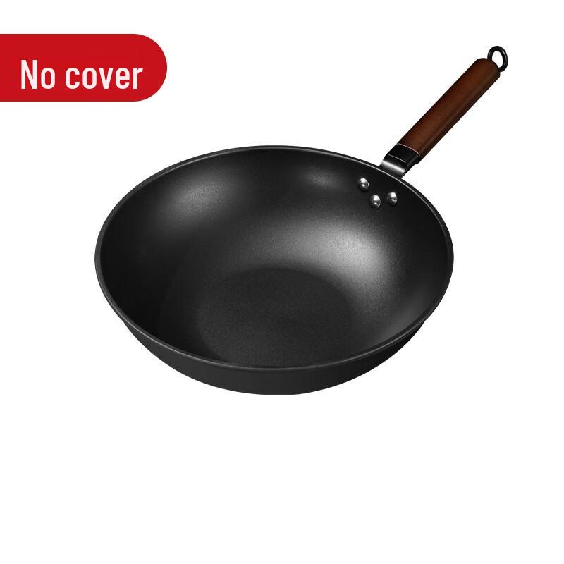 Yoshida Craftsman Cast Iron Wok with Wooden Handle