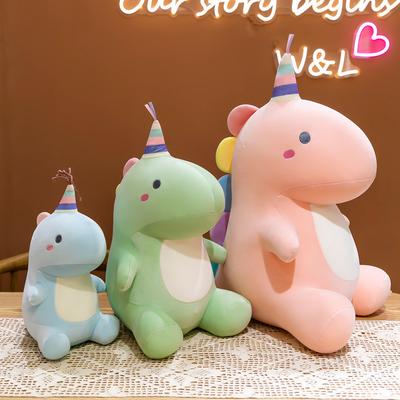 Cute Cartoon Candy Dinosaur Plush Toys Stuffed Adorable Jurassic Dino Dolls Birthday Gifts for Girls Room Decoration