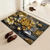 3D Floral Bath Mat Diatomaceous Earth Absorbent Floor Mat Non Slip Realistic Flower Bathroom Rug