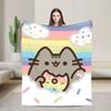 Cute Cartoon Cat Blankets Flannel P-Pusheencats Soft Throw Blanket for Bedroom Sofa Bed Rug