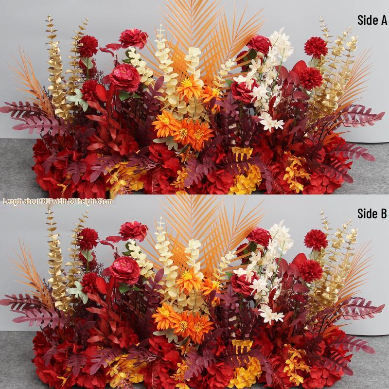 Wedding Aisle Blue Artificial Flower Row Decoration