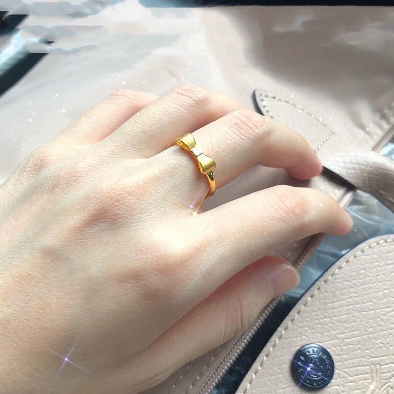 Vietnam Gold-Plated Braided Wheat Ear Ring: Brass Open Ring Fashion Jewelry for Women