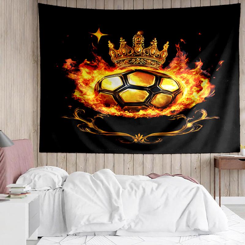 1PC Basketball Crown Fire Sport K-pop music group Tapestry Accessories for Bedroom,Livingroom, dormitory Room Wall Decor Fan Birthday Gifts