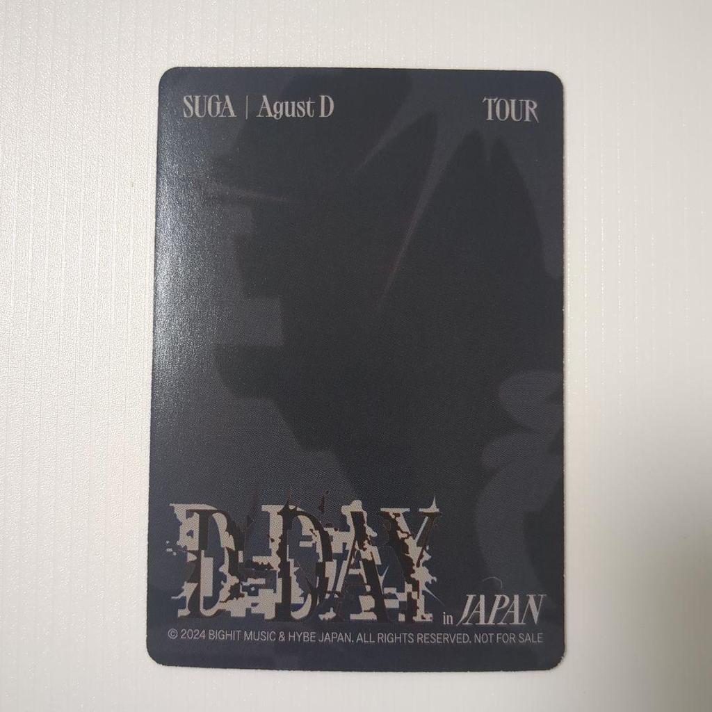 [USED] SUGA AgustD D-DAY JAPAN Blu-ray Trading Card