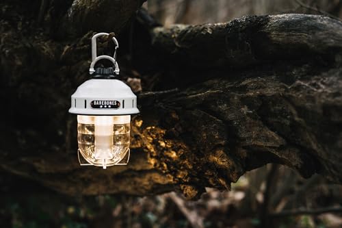 Barebones Beacon Hanging Light, Rechargeable LED Camping Lantern with Dimmable Lighting - Weatherproof Retro Hanging Lantern for Outdoor Adventures an