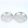 2Pcs Reusable Stainless Steel Dinner Plates Thickened Polished Round Shallow Dishes for Picnic Barbecue Use