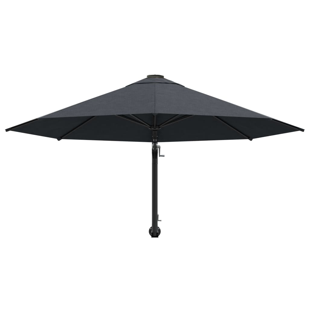Wall Mounted Sun Umbrella with Metal Pole 300 Cm Anthracite