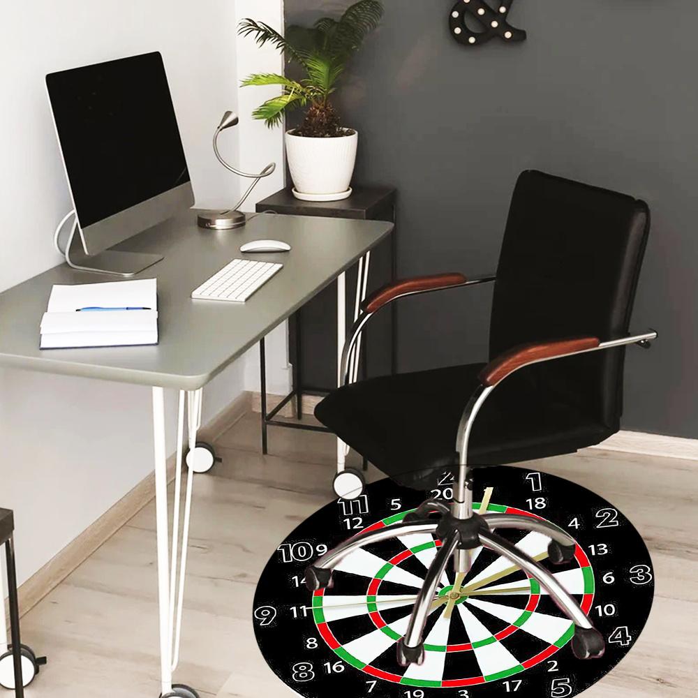 Dartboard Design Fashion Rug Nonslip Carpet Office Chair Mat Design For Office Decor Suitable For Various Indoor Environments Enhances Space