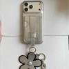 Flower Wrist Strap Card Holder & Coin Purse for iPhone 17 Pro Max/15 Pro/14 Case (Women's)