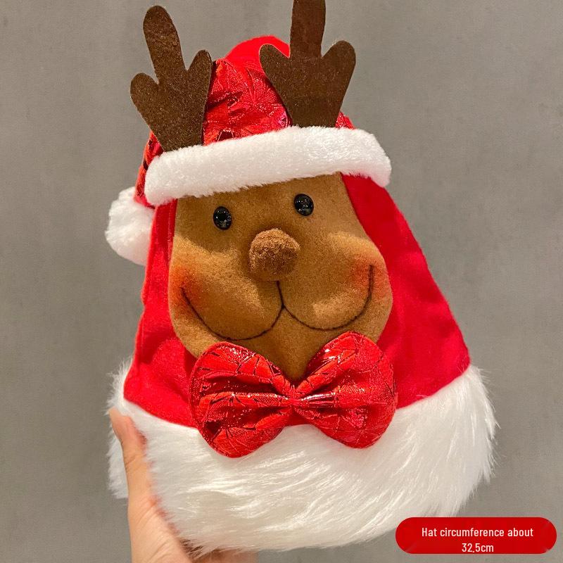 Cute Plush Christmas Tree Hat - Festive Photo Prop for Kids and Adults