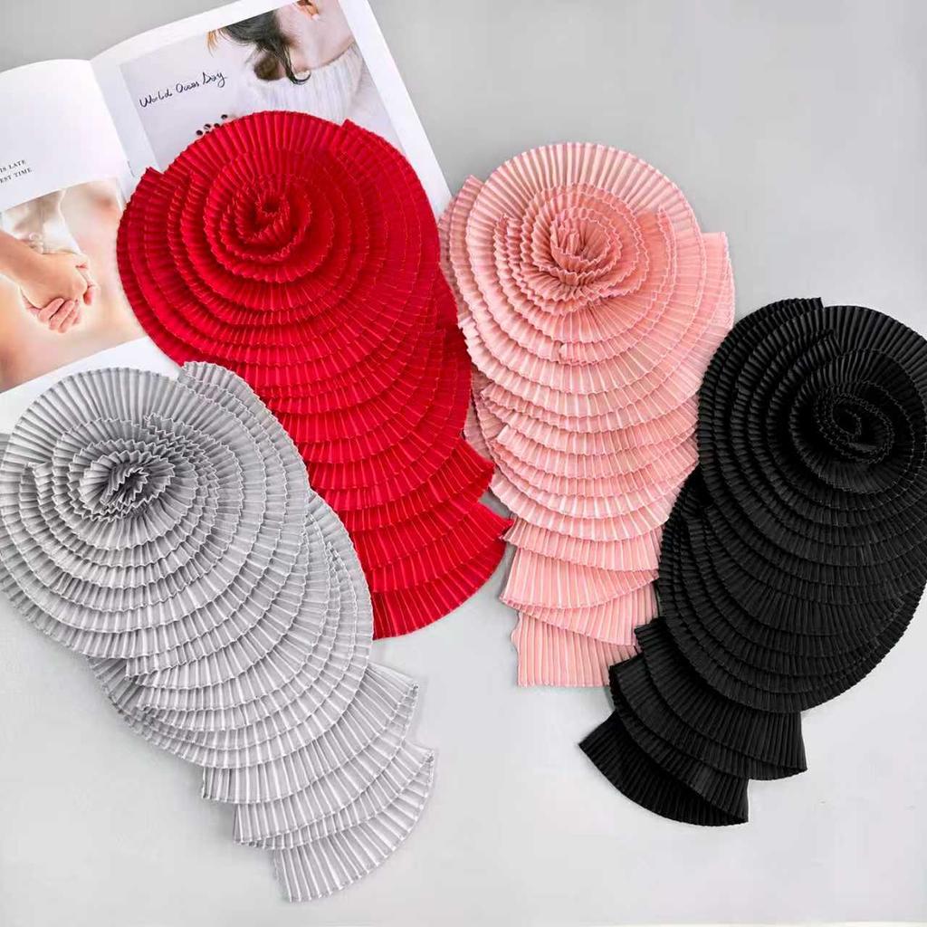 Folded Handmade Three-Dimensional Flower Accessories Clothing Dress Skirt Large Flower Decoration Corsage Cloth Sticker Accessories