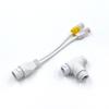 2 In 1 POE Splitter Adapter 3 Way RJ45 Connector Durable Stable Transmission for CCTV IP Camera Security Monitoring System