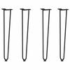 Vidaxl Nogi Do Stołu Hairpin, 4 Szt., Czarne, 72 Cm, Lita Stal