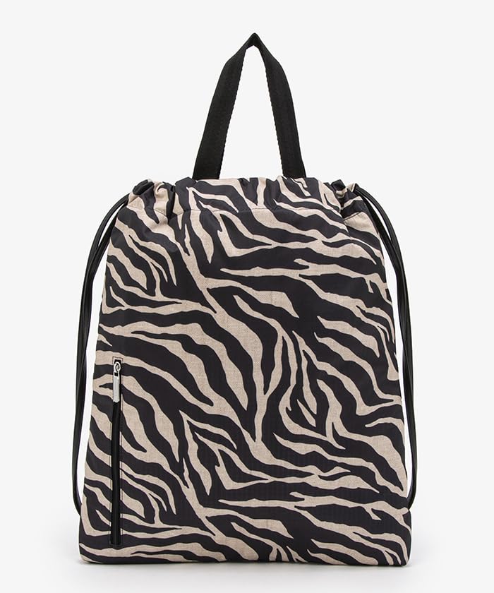 TH CITY KNAPSACK1085Uptown Raffia ZebraBlack