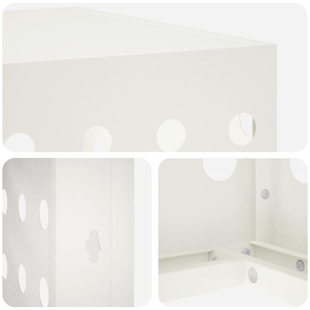 Air Conditioner Cover White 110 x 50 x 105 cm Steel