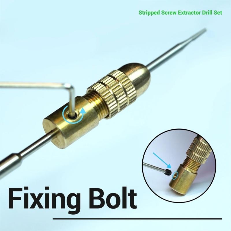 High Strength Alloy Screw Removal Tool Set Ergonomic Screw Extractors For Damaged Thread Repair