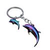 Keychain Pendant Zinc Alloy Dolphin Design Key Chain Easy To Hang Electroplated Metal Key Ring Backpack Car Accessory