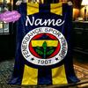 1pc Comfortable Home Print Throw Blanket, Fenerbahce Spor Kulübü (30) Blanket For Bed and Sofa Use, Special Present For Family