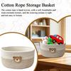 Cotton Rope Storage Basket Woven Organizer Bin 25x18cm Household Cosmetic Hairpin Deposit Container Book Toy Classification Case