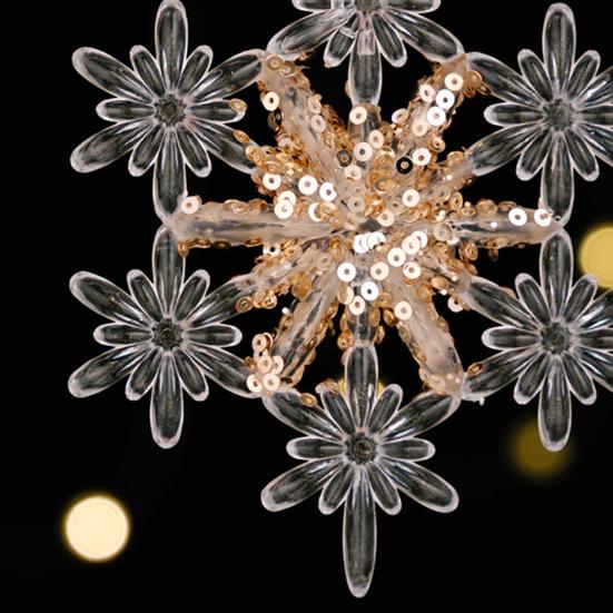 Clear Acrylic Christmas Ornaments Snowflake Tree Elk Butterfly Ballet Dancer Hanging Decoration for Holiday Winter Scene Decoration