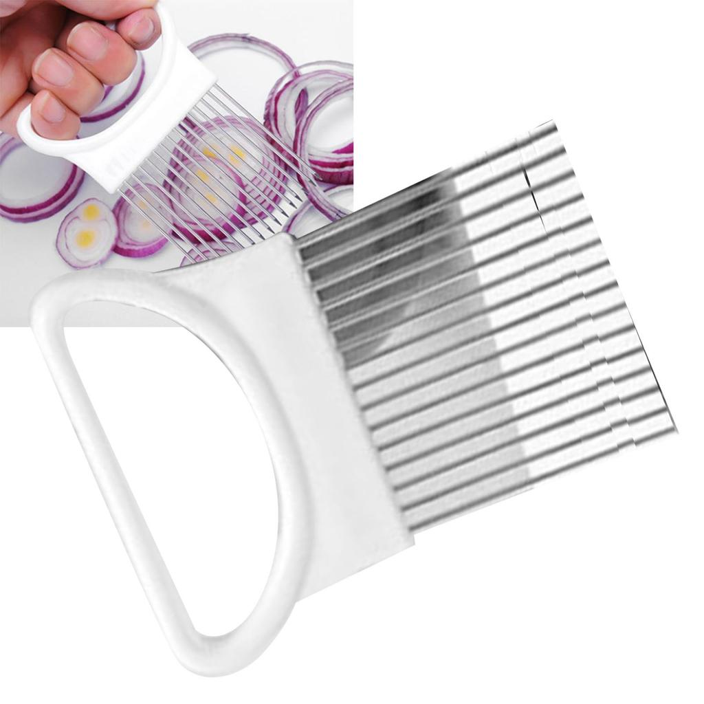 Stainless Steel Onion Holder Onion Cutter Assistant Stainless Steel Kitchen Gadgets for Slicing Meat Floss Fruits