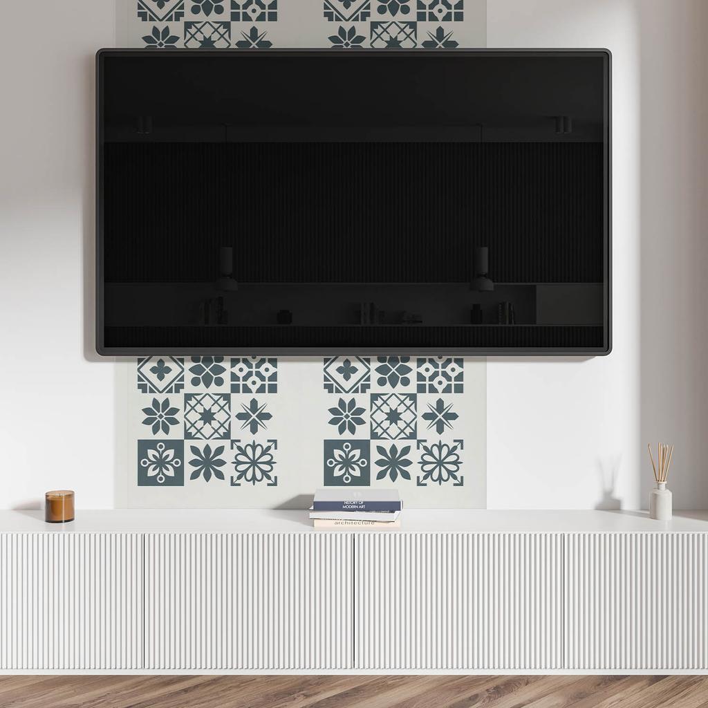 Self-adhesive Vinyl Decorative Panel With Print 100x50 cm Geometric Patterns in Arrangement