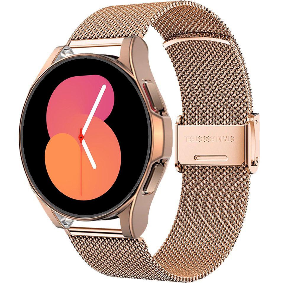 Armband + Hülle mit Displayschutz für Samsung Galaxy Watch 5 40mm, Roségold
