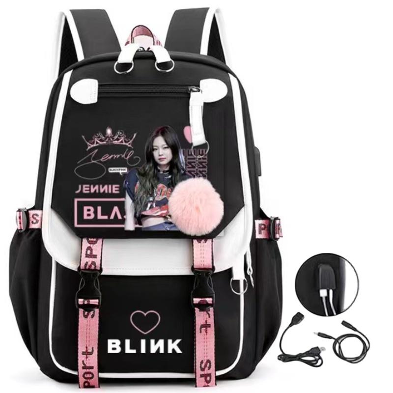 Blackpink Lisa Inspired Starry Sky Backpack Trendy Oxford Cloth Street Style Bag